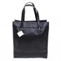 BLACK CHARLIE SADDLE LEATHER LARGE TOTE BAG