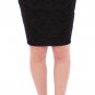 BLACK STRETCH STRAIGHT PENCIL SKIRT