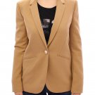 BEIGE ONE BUTTON BLAZER JACKET