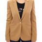 BEIGE ONE BUTTON BLAZER JACKET