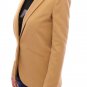 BEIGE ONE BUTTON BLAZER JACKET