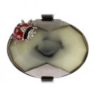 SILVER LADYBIRD STONE CRYSTAL STATEMENT RING