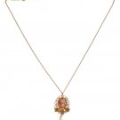 GOLD BRASS FLORAL RESIN SICILY PEARL NECKLACE