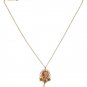 GOLD BRASS FLORAL RESIN SICILY PEARL NECKLACE