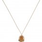 GOLD BRASS FLORAL RESIN SICILY PEARL NECKLACE