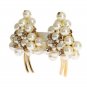 WHITE PEARL GOLD BRASS CLIPON EARRING