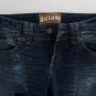 BLUE WASH COTTON BLEND SLIM FIT BOOTCUT JEANS