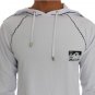 WHITE COTTON STRETCH HOODED SWEATER