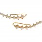 WHITE PEARL HOOK GOLD 925 SILVER EARRINGS