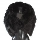 BLACK ALPACA FUR SHOULDER COLLAR SCARF BLACK ALPACA FUR SHOULDER COLLAR SCARF