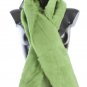 GREEN GOAT FUR LONG SCARF