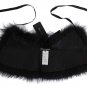 BLACK FOX FUR COLLAR SCARF