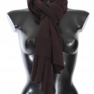 BROWN CASHMERE KNITTED SCARF