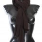BROWN CASHMERE KNITTED SCARF