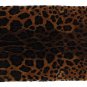 BLACK FUR LEOPARD PRINT SCARF
