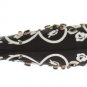 BLACK WHITE CRYSTAL LEATHER ELBOW GLOVES