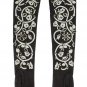 BLACK WHITE CRYSTAL LEATHER ELBOW GLOVES
