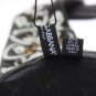 BLACK WHITE CRYSTAL LEATHER ELBOW GLOVES
