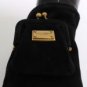 BLACK LEATHER FINGERLESS GLOVES