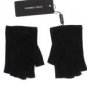 BLACK LEATHER FINGERLESS GLOVES