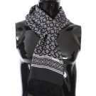 BLACK SILK PATTERN SCARF