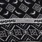 BLACK SILK PATTERN SCARF