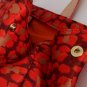 RED ORANGE LEOPARD HAND SHOPPING TOTE BAG