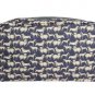 BLUE DOG PATTERN CANVAS TOILETRY BAG