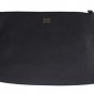 GRAY BROWN LEATHER STUDDED WRISTLET BAG ORGANIZER