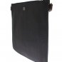 GRAY BROWN LEATHER STUDDED WRISTLET BAG ORGANIZER