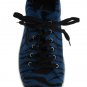 BLUE BLACK LEATHER CALF HAIR SNEAKERS