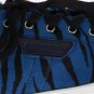 BLUE BLACK LEATHER CALF HAIR SNEAKERS
