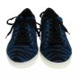 BLUE BLACK LEATHER CALF HAIR SNEAKERS