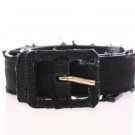 BLACK LEATHER LOGO BELT