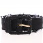 BLACK LEATHER LOGO BELT