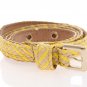 YELLOW STRIPED FABRIC LOGO BELT