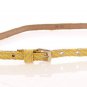 YELLOW STRIPED FABRIC LOGO BELT
