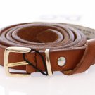 BROWN LEATHER LOGO BELT