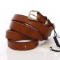 BROWN LEATHER LOGO BELT