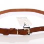 BROWN LEATHER LOGO BELT