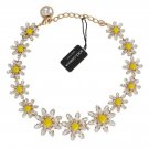 YELLOW SUNFLOWER CRYSTAL STATEMENT NECKLACE