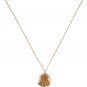 GOLD BRASS FLORAL RESIN SICILY PEARL NECKLACE