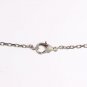 SILVER BRASS DOG TAG LOVE CRYSTAL ID NECKLACE