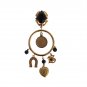 GOLD BRASS SICILY CHARMS EARRINGS