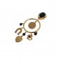 GOLD BRASS SICILY CHARMS EARRINGS