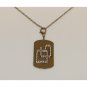 BRASS SILVER DG CRYSTAL NECKLACE