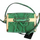 PURSE GILDA GREEN PYTHON SNAKESKIN SHOULDER HANDBAG