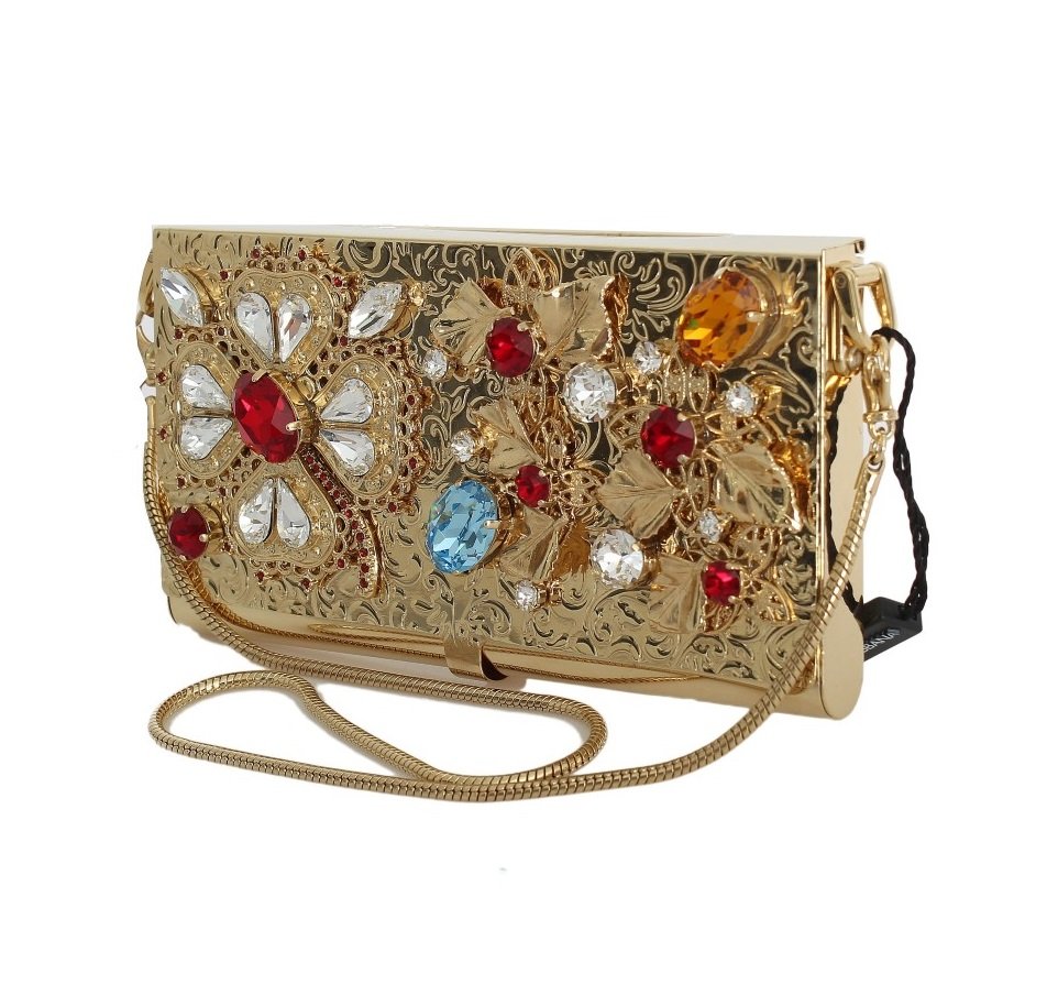 gold crystal clutch bag