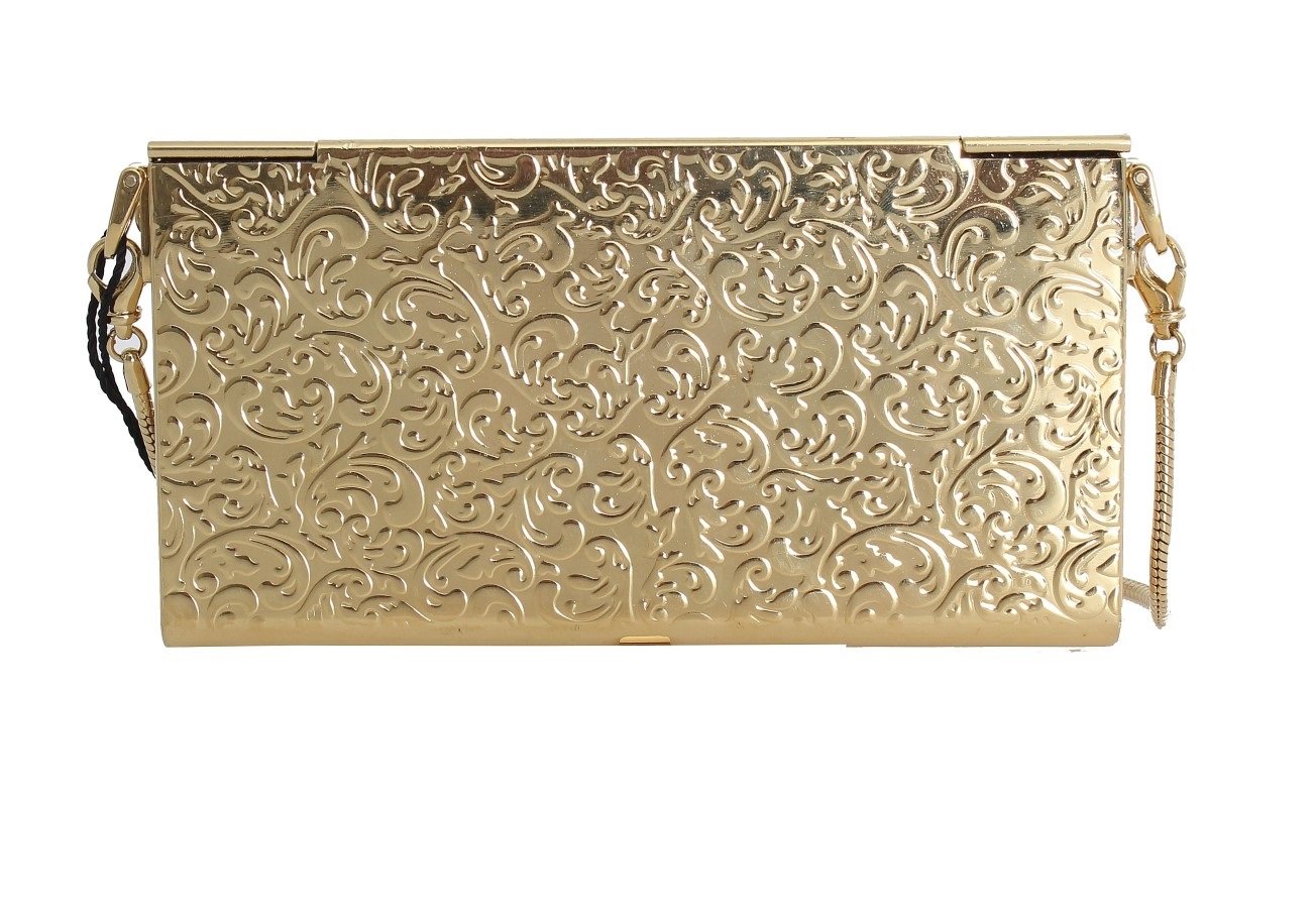 gold crystal clutch bag