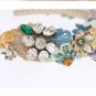 MULTICOLOR FLORAL CRYSTAL GOLD HEADBAND